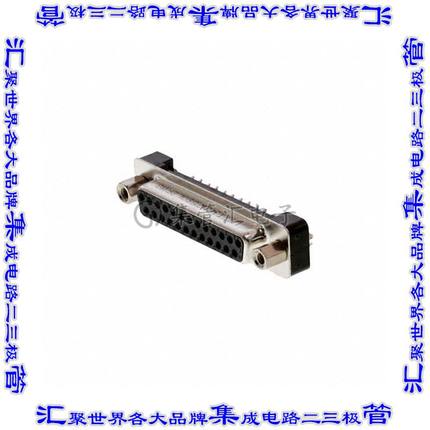 L77TSBH25SOL2RM8 连接器25POS插座母插口2排D-Sub通孔
