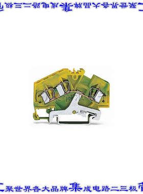281-637 端子块连接器3POS接地地面6.0mm绿色黄色12-28AWG
