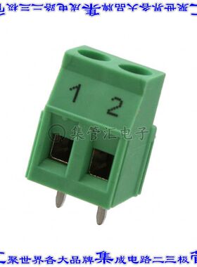 1904383 线对板连接器2POS接线端子5.08mm通孔水平带板