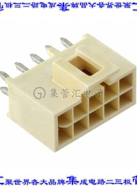 1053102210 针座连接器10POS接头2排2.5mm公形插针通孔直针镀金