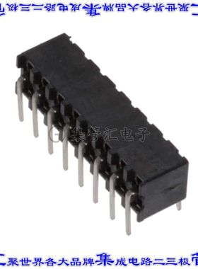 1-2314918-6 针座连接器16POS插座2排2mm母形插口通孔直角镀金