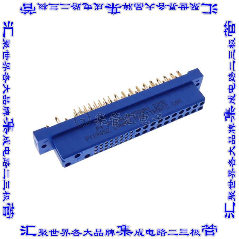 PCIH47F9300A1 背板连接器47POS插座母插口通孔蓝色