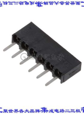 2314878-6 针座连接器6POS插座2mm母形插口通孔直针镀金