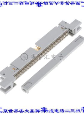 4650-6000 矩形连接器50POS插头2排2.54mm公引脚灰色IDC镀金自由