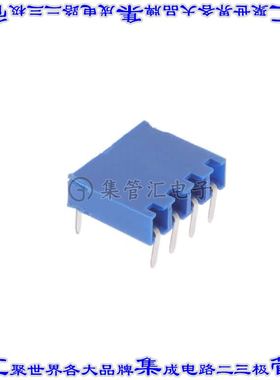 89882-304LF 针座连接器4POS插座2.54mm母形插口通孔直角镀金
