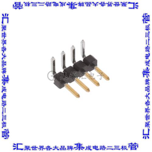 2842116-4 针座连接器4POS分离式2mm公形插针通孔直角镀金