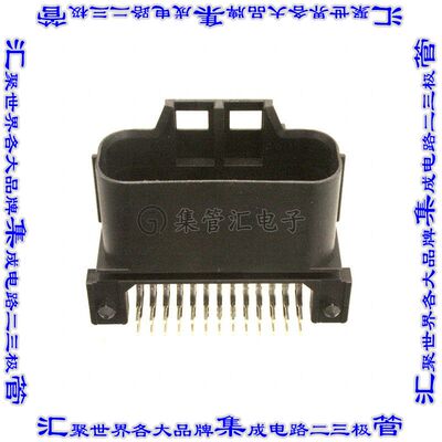 MX23A26NF1 针座连接器26POS接头2排2.5mm公形插针通孔直角锡