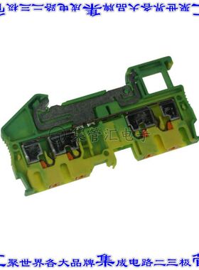 3209594 端子块连接器4POS接地地面5.2mm绿色黄色12-26AWG