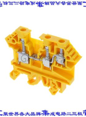 1210.8 端子块连接器3POS馈通式6.0mm黄色10-22AWG