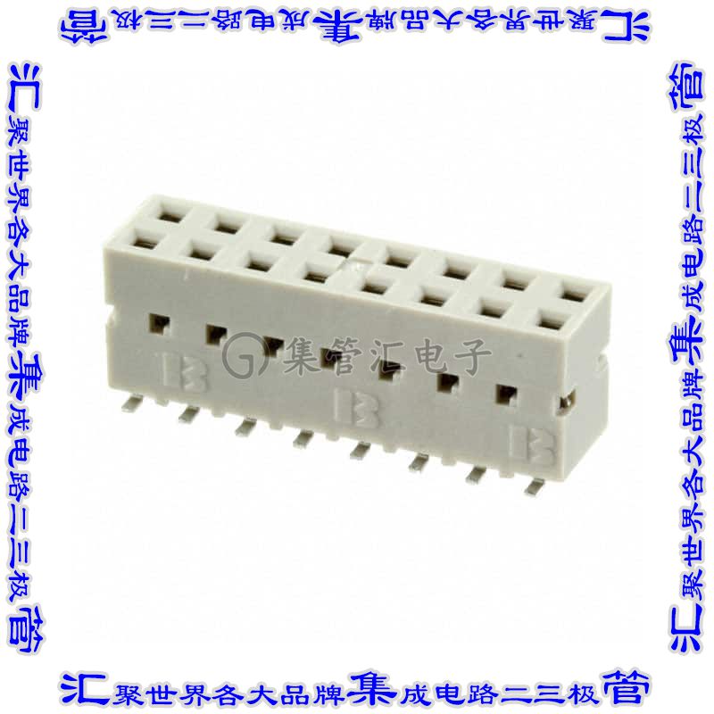 89898-308ALF 针座连接器16POS插座2排2.54mm母形插口表贴SMD镀金