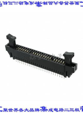 6364666-2 卡边缘连接器50(49已载入)母头2排2.54mm黑色镀金