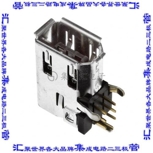 3E106-2230KV 连接器火线(IEEE1394)插座6POS通孔直角