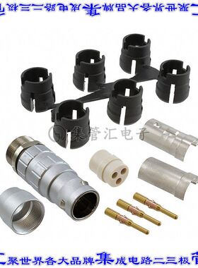 JBXFD3G03MCSDSR 圆形连接器3POS插头公引脚压接镀金自由悬挂