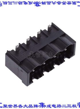 1836366 端子块连接器4POS接头公引脚带罩5mm黑色90DEG通孔