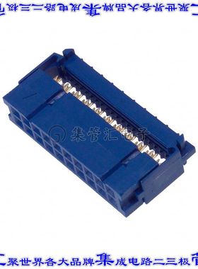 CWR-220-20-0000 矩形连接器20POS插座2排2.54mm母插口蓝色IDC镀