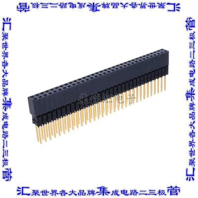 ESQ-132-49-G-D 针座连接器64POS插座2排2.54mm叉状通孔直针镀金