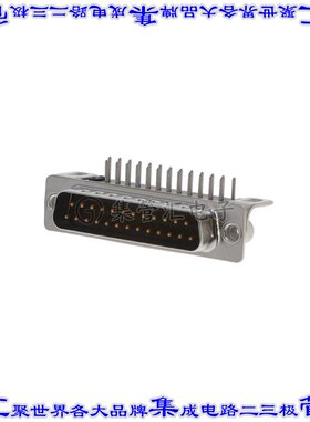 FCE17B25PA45B 连接器25POS插头公引脚2排D-Sub通孔直角