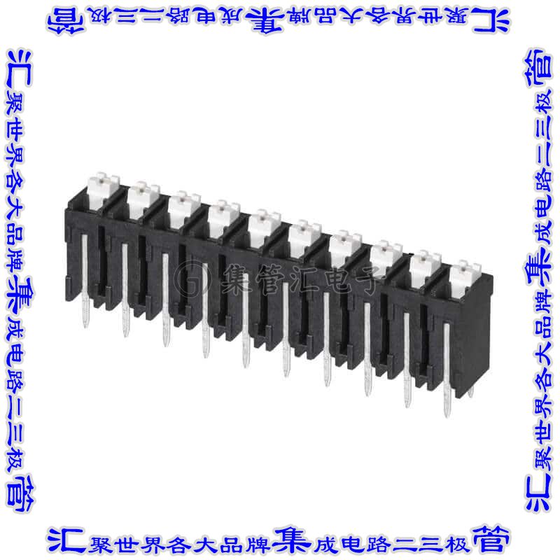 TBLH10V-500-10BK 线对板连接器10POS接线端子5mm通孔垂直带板