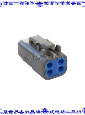 PX0010S04GY 矩形连接器外壳4POS插头母形插口灰色自由悬挂