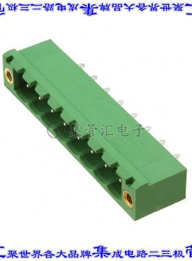 1924583 端子块连接器8POS接头公引脚带罩5.08mm绿色垂直通孔
