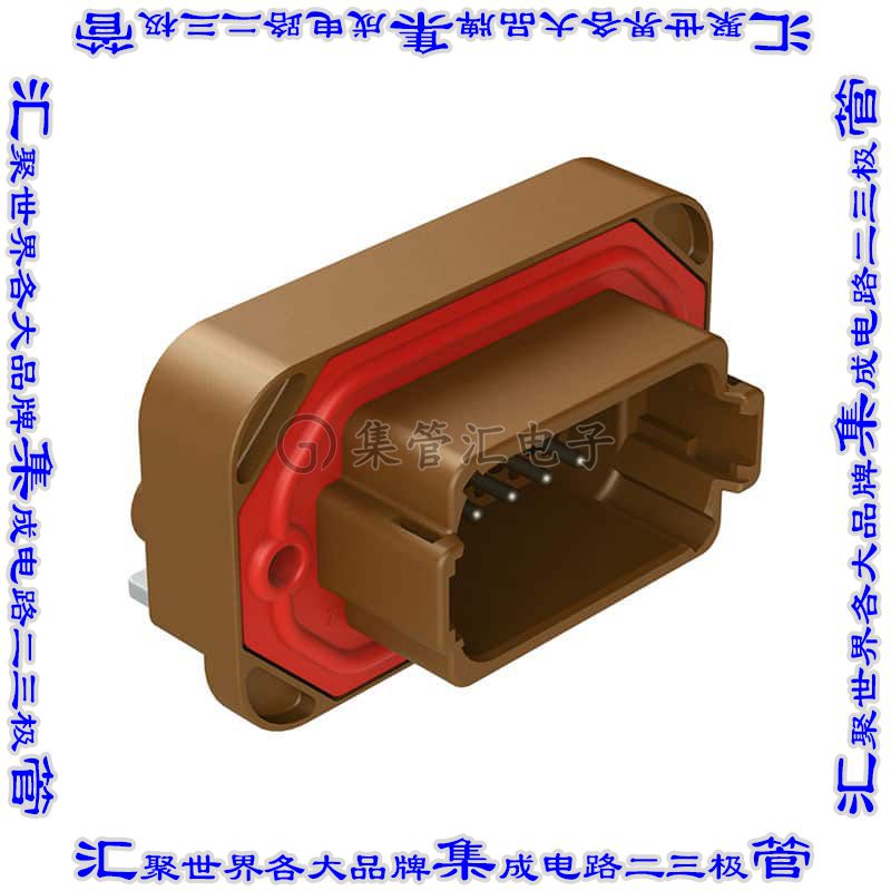 AT13-12PD-BM03 针座连接器12POS插座2排公形插针通孔直角锡