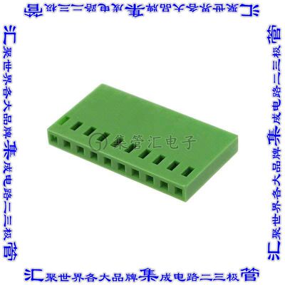 1-925366-0 矩形连接器外壳10POS插座2.54mm母形插口绿色自由悬挂