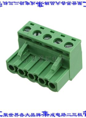 OSTTJ057150 端子块连接器5POS插头母插口5mm绿色自由悬挂