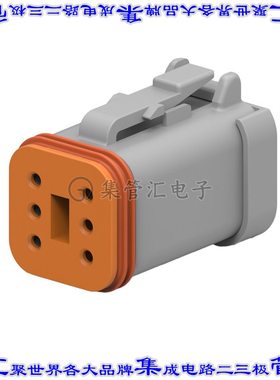 DT06-6S-C017 矩形连接器外壳6POS插头2排9.12mm母形插口灰色自由