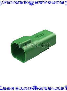 AT04-4P-GRN 矩形连接器外壳4POS插座2排公形引脚绿色自由悬挂