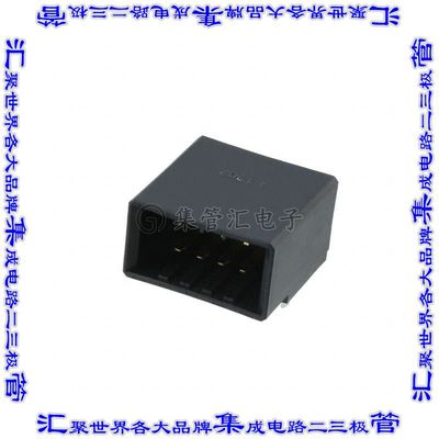 1717412-2 针座连接器8POS接头2排3.81mm公形插针通孔直角镀金