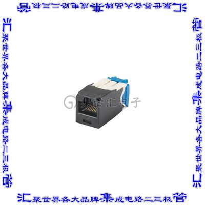 CJ6X88TGBL-24 接插件连接器MINI-COM MODULE, CAT 6A, UTP, 8