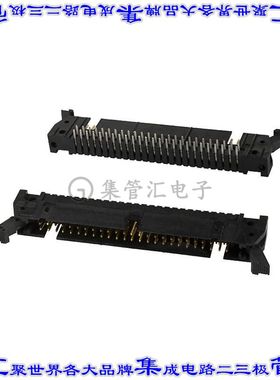 1-5499345-0 针座连接器50POS接头2排2.54mm公形插针通孔直角镀金