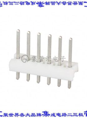 640452-6 针座连接器6POS接头2.54mm公形插针通孔直针锡