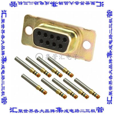 1757820-6 连接器9POS插座母插口2排D-Sub自由悬挂