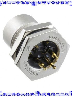 M12A-03PFFP-SF8001 圆形连接器3POS插座母插口焊接镀金面板安装