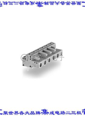 232-832 端子块连接器2POS接头母型插口7.5mm灰色90DEG通孔