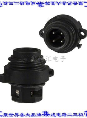 C01620C00310012 圆形连接器4POS插座公形引脚螺钉银面板安装