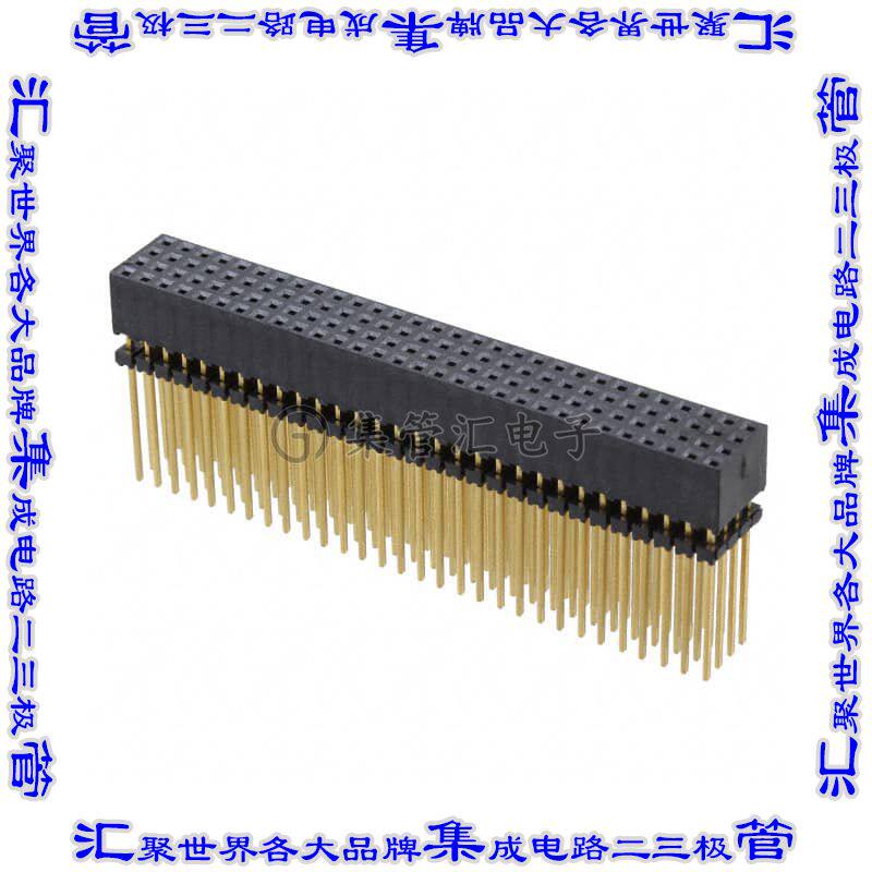 ESQT-130-02-GF-Q-368 针座连接器120POS插座4排2mm叉状通孔直针