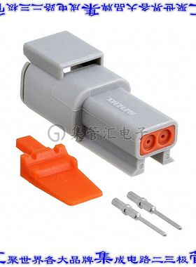 ATM04-2P-KIT01 矩形连接器2POS插座公引脚灰色压接自由悬挂