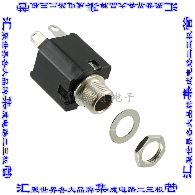 112AX 接插件连接器CONN JACK MONO 6.35MM PNL MNT