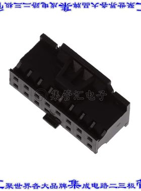 10118940-016LF 矩形连接器外壳16POS插座2排2mm母形插口黑色自由