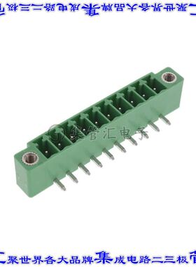 395066010 0395066010端子块连接器10POS接头公引脚带罩3.5mm绿色
