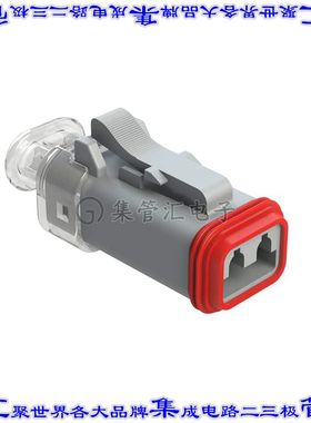 AT06-2S-LED12VR1 矩形连接器外壳2POS插头母形插口灰色自由悬挂