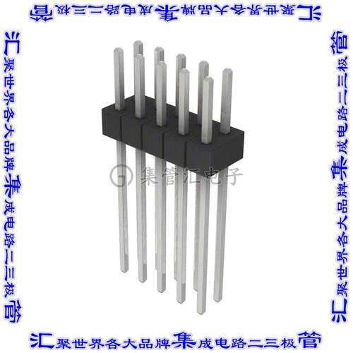 PEC05DAFN 针座连接器10POS分离式2排2.54mm公形插针通孔直针锡