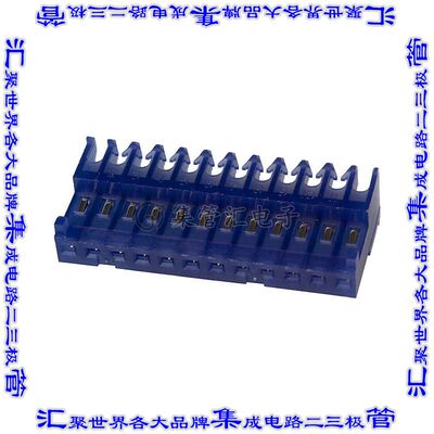 4-644564-2 矩形连接器12POS插座2.54mm母插口蓝色IDC锡自由悬挂