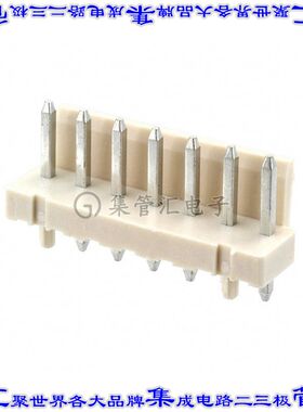 1744429-7 针座连接器7POS接头3.96mm公形插针通孔直针锡