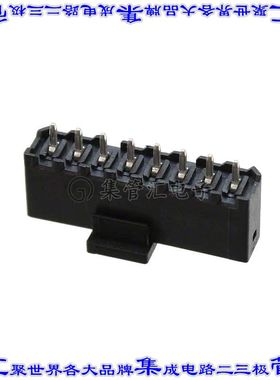 1778612 端子块连接器8POS接头公引脚带罩2.5mm黑色垂直通孔