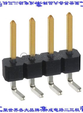 PBC04SBAN 针座连接器4POS分离式2.54mm公形插针通孔直角镀金