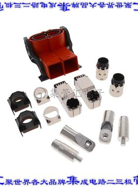 UPCP022BLS4 矩形连接器2POS插头23mm公引脚橙色压接自由悬挂直角