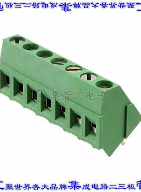 796690-7 线对板连接器7POS接线端子5mm通孔35角度带板